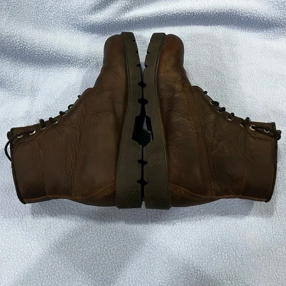 Timberland 22095 1140 Mens Leather Boots, Dark Brown, Oil Resistant Soles, Sz 9M - Picture 3 of 5